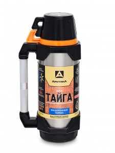 Термос Арктика 110-2200, узк. горло, 2,2л, усиленная ручка, 2 чашки+емк, нерж. сталь