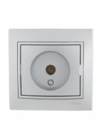 Lezard Мира роз. TV СУ 1 мест. металлик серый (RG6, проходн.) (корпус PC) 701-1010-129