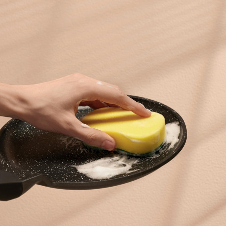 Губки для уборки с чистящим слоем тм VETTA, 3 шт, 7х10,5х2,5см, поролон, абразив