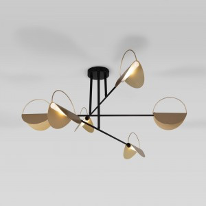 EUROSVET Люстра 6x9W G9 950x950x400 мет.черный/золото 70148/6 GRAZIA Умный дом a062042