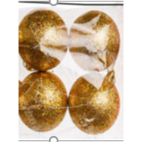 Шар с пайетками JY-02-8 4 шт 8 см Золото (72)