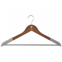 Вешалка-плечики 44,5см, дерево, флокированое, темно-коричн 107907 Leonord