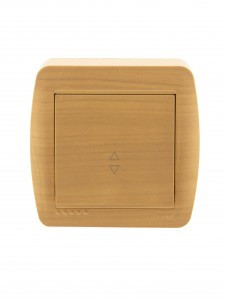 "Lezard DEMET выкл. ОУ 1 кл. 10А (проходн.) ясень (основание PBT, корпус PC) 711-4700-105