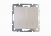 Lezard RAIN мех. выкл. прох. СУ 2 кл. жемчужно-бел. перламутр (корпус PC) 703-3088-106