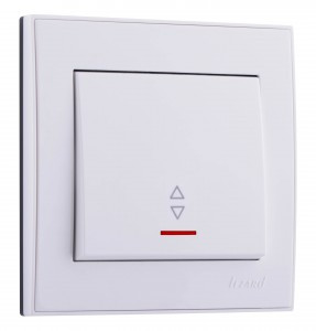 Lezard RAIN выкл. прох. СУ 1 кл. бел., инд. (корпус PC) 703-0202-114