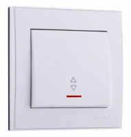 Lezard RAIN выкл. прох. СУ 1 кл. бел., инд. (корпус PC) 703-0202-114