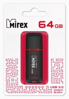Флэш-диск USB 3.0 64 ГБ  Mirex KNIGHT BLACK 64GB  (ecopack)