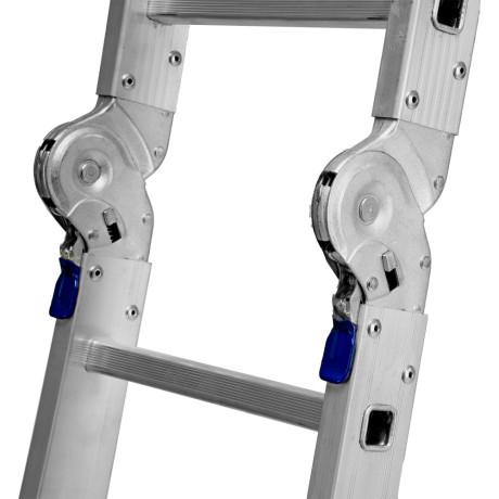 Лестница шарнирная алюминиевая, 2 х 4 + 2 х 5, Сибртех