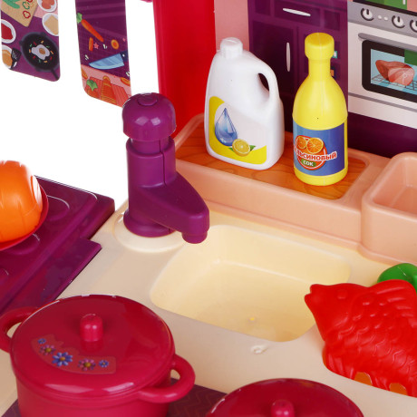 ИГРОЛЕНД Игровой набор "Кухня в чемодане", на колесах, PP, картон, 22х15,5х31 см