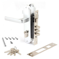 Замок врез 1026-CR Apecs (мат.хром) с ручками (3 ригеля)  \16