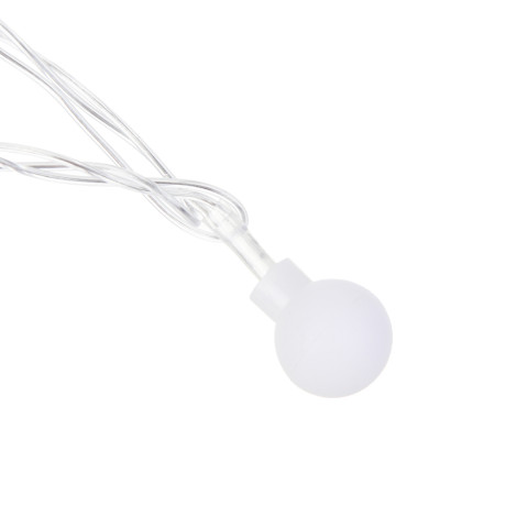 СНОУ БУМ Гирлянда эл. вьюн 4м, 20LED, шар 1,6см, мульти в диоде/RGRB, перелив, ПВХ прозрачный, 220В