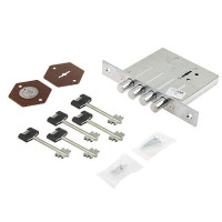 Замок врез ЗВ8-8М/15-НШ Медь б/планки, 5ключей (4 ригеля) Рязань \16