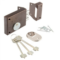 Замок накл ЗН-4-1 Зенит (Медь) Сувальдный, 3 ригеля 11мм   \20