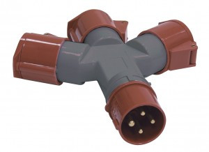 IEK Адаптер трехлучевой TS1013-214 3Р+РЕ 16А 380В IP44