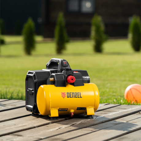 Компрессор  DLS750/6 безмасляный малошумный 750 Вт, 140 л/мин,ресивер 6 л Denzel