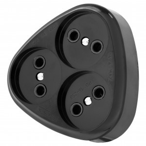 Bylectrica разветвитель (тройник) 3роз. 16А (круглый, плоский) РВ16-258 черный