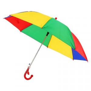 Зонт-трость, детский, полиэстер, пластик, сплав, 43см, 8 спиц, 4 цвета