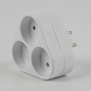 Uniel Разветвитель (тройник) 3роз. 16А, белый S-ES3-16F WHITE