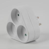 Uniel Разветвитель (тройник) 3роз. 16А, белый S-ES3-16F WHITE