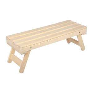 Лавочка деревянная складная 120х44х43см липа 33247 Банные штучки