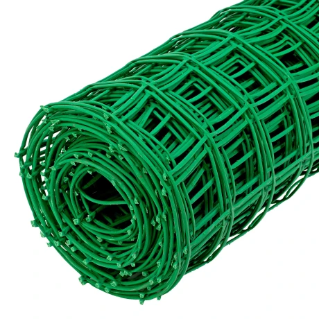 Решетка заборная в рулоне, 1 х 20 м, ячейка 83 х 83 мм, пластиковая, зеленая,