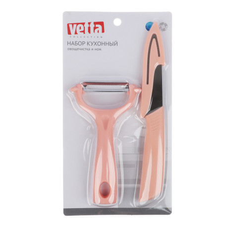 VETTA Набор кухонный, овощечистка+нож в чехле, нерж. сталь, полипропилен