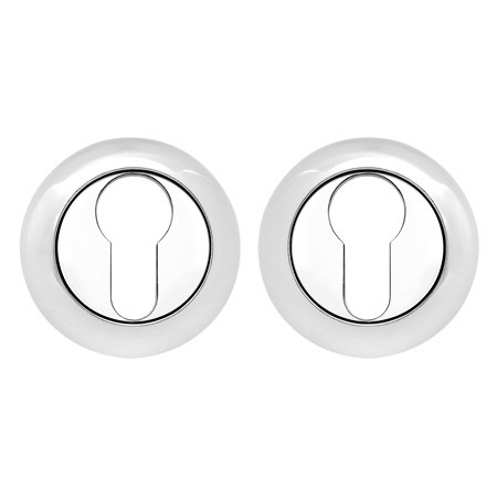 Накладка под цилиндр DP-C-14-CR (Хром) Круглая CODE DECO  (1пара)  \10 (200)