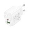 hoco. Зарядное устройство модель CS54A, USB-С PD 20W+QC3.0, цвет: белый