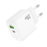 hoco. Зарядное устройство модель CS54A, USB-С PD 20W+QC3.0, цвет: белый