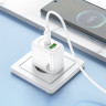 hoco. Зарядное устройство модель CS54A, USB-С PD 20W+QC3.0, цвет: белый