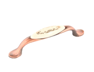 Ручка мебельная 4010-2 медь 96мм с керамической вставкой