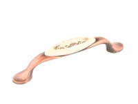 Ручка мебельная 4010-2 медь 96мм с керамической вставкой