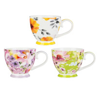 MILLIMI Букет Кружка, 440мл, фарфор, 3 дизайна