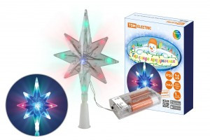 TDM Звезда на елку 9LED 20см разноцв. (2хAA) SQ0361-0066