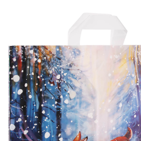 Пакет с петлевой ручкой 38*42+4, " Новый год»2 дизайна в асс.