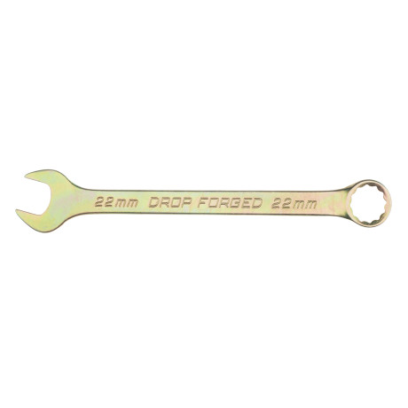 Ключ комбинированный, 22 мм, желтый цинк Сибртех