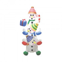 Фигура новогодняя надувная модель 2 B52 &quot;ОЗОРНЫЕ СНЕГОВИКИ&quot;, 90x65x183см, IP44,220V