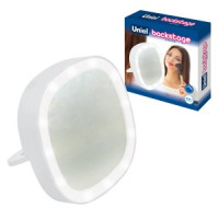 Uniel зеркало карманное с подсветкой (3xAAA не в/к) белый ULK-F71 3AAA WHITE