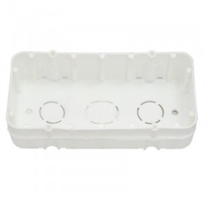 Bylectrica кор. уст. 2-х мест. для твердых стен СУ 130х67х27мм, полипропилен, К-241