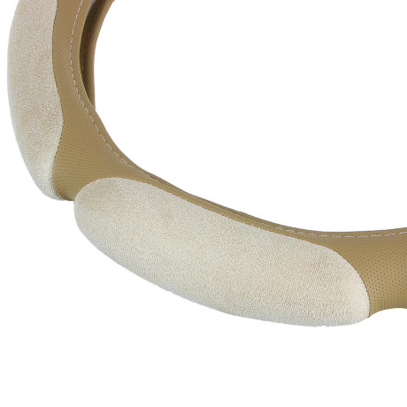 Ермак Оплетка руля, спонж, 6 подушек, бежевый, разм. (М)