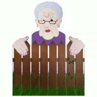 Декорация на забор "Пожилая леди" 65*56,5см, полипропилен Park 999305