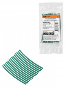 TDM термоусадка трубка ТТкНГ (3:1) 2,4/0,8 зеленая 10см (14шт/уп, цена за уп) SQ0548-2602