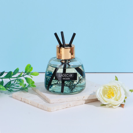 LADECOR Аромадиффузор для автомобиля и помещения, 120 мл, океан, персик, орхидея