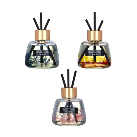 LADECOR Аромадиффузор для автомобиля и помещения, 120 мл, океан, персик, орхидея