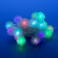 Гирлянда-нить ULD-S0280-020/DTA BALLS &quot;Шарики&quot; 20LED разноцв. 2,8м, 8реж. прозр.провод IP20 2W Uniel