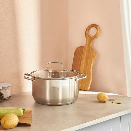 VETTA Берн Кастрюля 24х14см. 6,1л. со стекл. крышкой, индукция