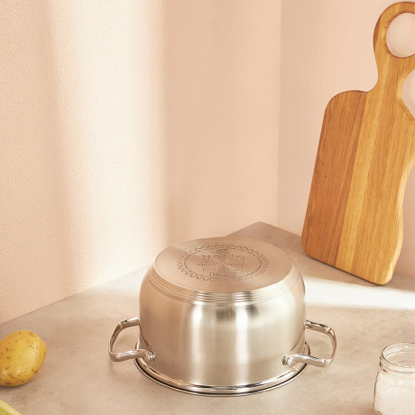 VETTA Берн Кастрюля 24х14см. 6,1л. со стекл. крышкой, индукция