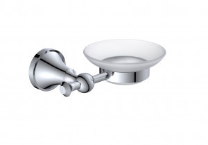 DIADONNA Мыльница настенная (SUS) чаша стекло, матов. покрытие, хром, D8002