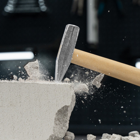 Молоток слесарный, 400 г, квадратный боек, деревянная рукоятка