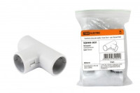 TDM тройник соед. для трубы 16 мм (уп.5шт, цена за шт.) белый (5!) SQ0405-2021